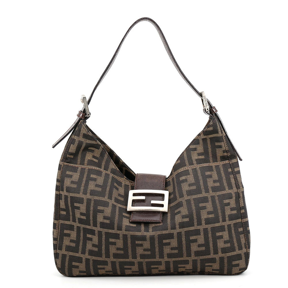 Fendi Zucca Canvas Shoulder Bag Hobo